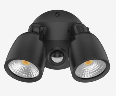 MURO-ECO 20W BLACK WITH SENSOR POLYCARB SPOTLIGHT IP65